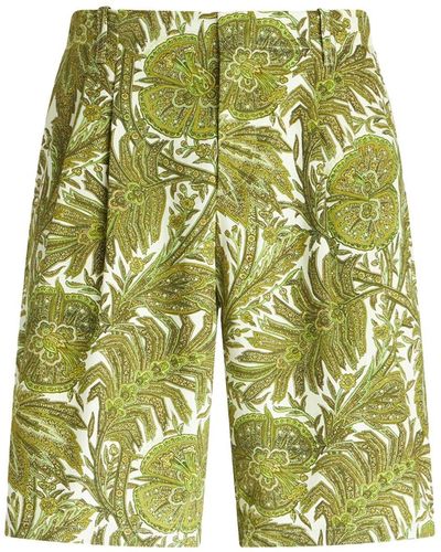 Etro Floral-print Bermuda Shorts - Green