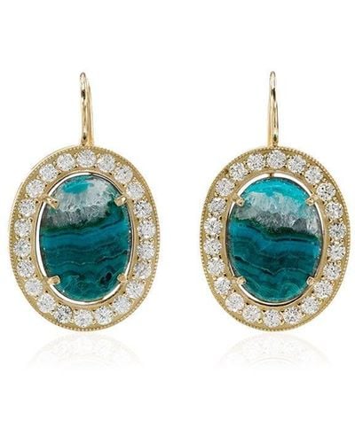 Andrea Fohrman 18k Yellow Opal And Diamond Earrings - Metallic