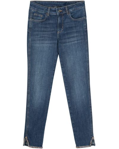 Liu Jo Jean skinny à taille mi-haute - Bleu