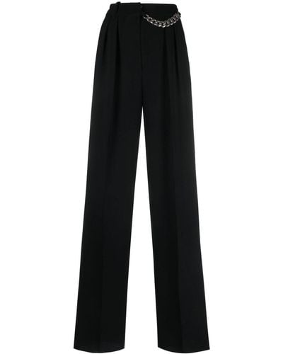 Barbara Bui Chain-detail Wide-leg Trousers - Black