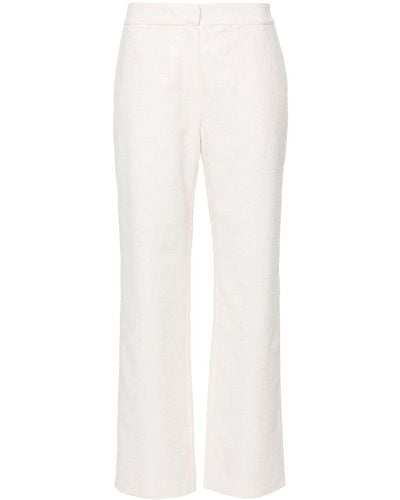 Claudie Pierlot Sequinned Straight Trousers - White
