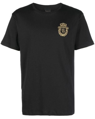 Billionaire T-Shirt mit Logo-Stickerei - Schwarz