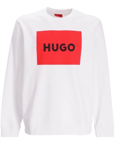 HUGO ロゴ スウェットシャツ - ホワイト
