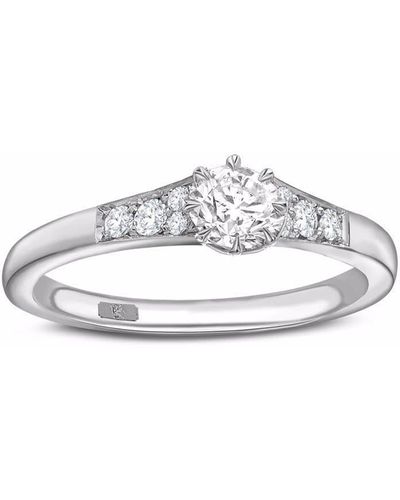 Pragnell Platinum Antrobus Diamond Ring - Metallic