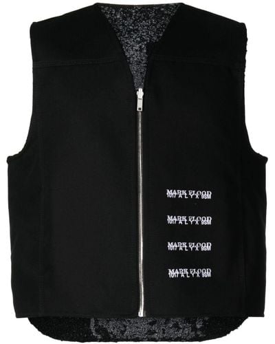 1017 ALYX 9SM Slogan-pattern Embroidered Vest - Black