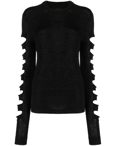 Rick Owens Jumper With Lived-in Effect - Black