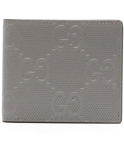 Gucci GG Bi-fold Leather Wallet - Gray