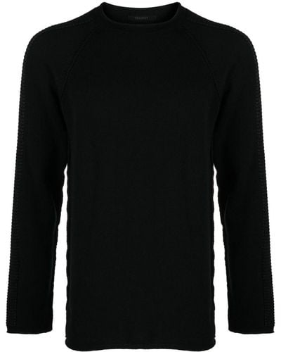 Transit Ribbed-detail Fine-knit Sweater - Black
