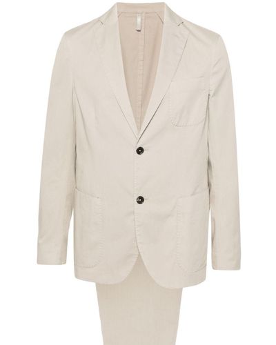 Incotex Gabardine-weave Single-breasted Suit - White