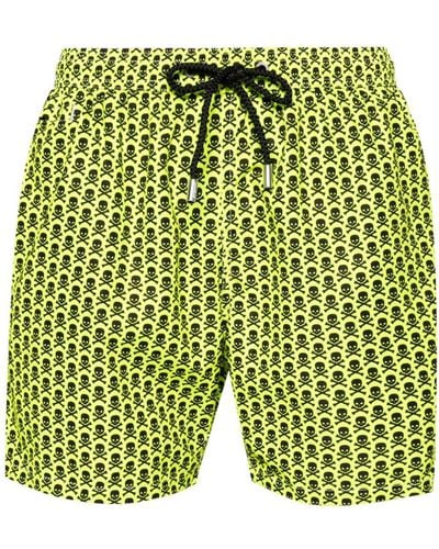 Mc2 Saint Barth Lighting Skull-print Swim Shorts - Green