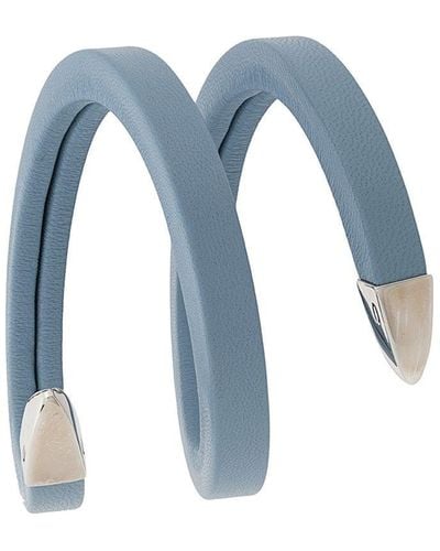 Bottega Veneta Bracciale rigido a spirale - Blu