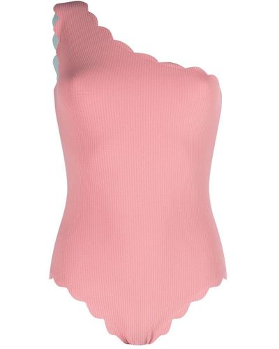 Marysia Swim Scalloped-edge Detail Swimsuit - Pink
