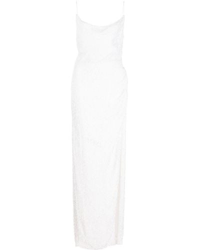 retroféte Katya Sequin-embellished Gown - White