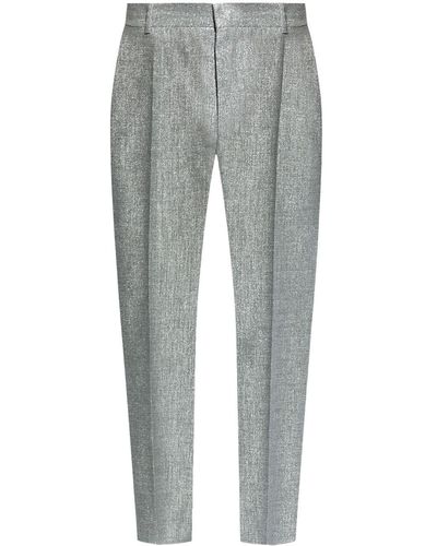 Alexander McQueen Tapered lurex trousers - Grau