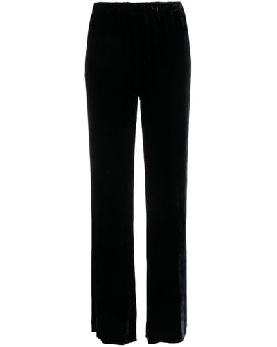 Antonelli Velvet Elasticated-waistband Trousers - Black