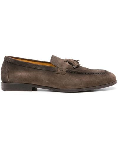 Doucal's Tassel-embellished Suede Loafers - Brown