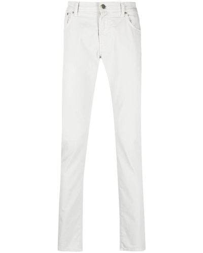 Corneliani Low-rise Skinny Trousers - White