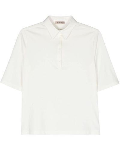 Blanca Vita Platy Short-sleeve Polo Top - White