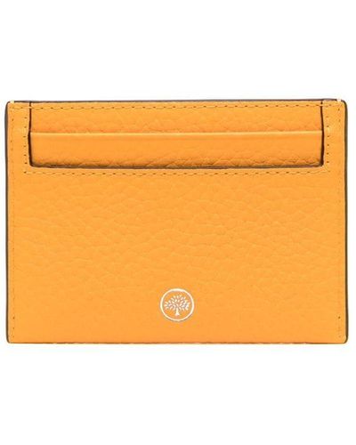 Mulberry Logo-stamp Leather Cardholder - Orange