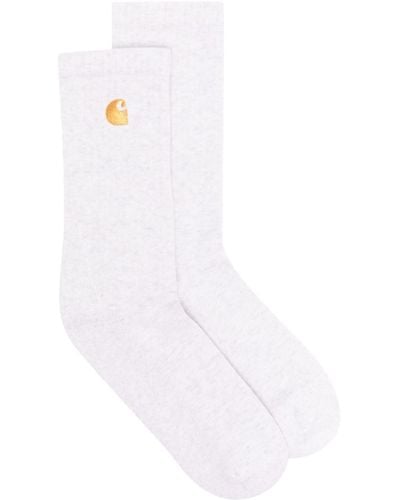 Carhartt Chase Socken mit Logo-Stickerei - Weiß