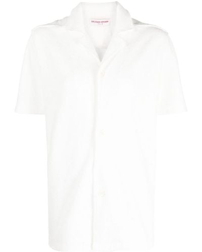 Orlebar Brown Overhemd Van Biologisch Katoen - Wit