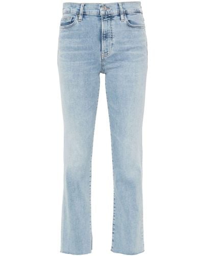 FRAME Straight-Leg-Jeans mit hohem Bund - Blau