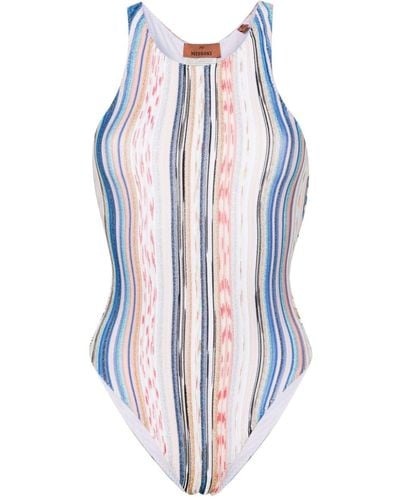 Missoni Striped Lurex Swimsuit - Blue