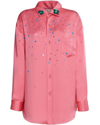 Marni Blouse Verfraaid Met Pailletten - Roze