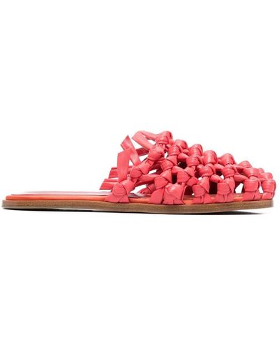 Etro Woven Slip-on Sandals - Red