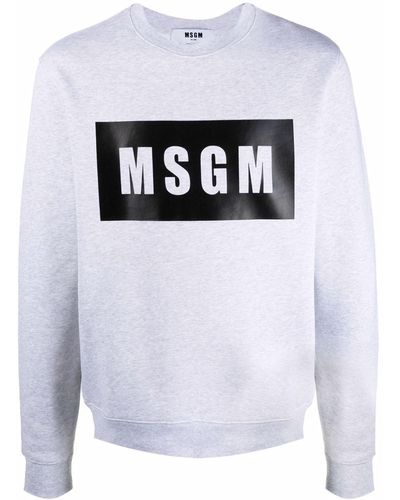 MSGM ロゴ スウェットシャツ - グレー