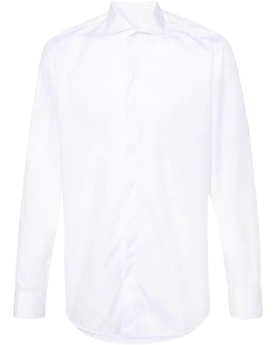 Tagliatore Langärmeliges Hemd - Weiß
