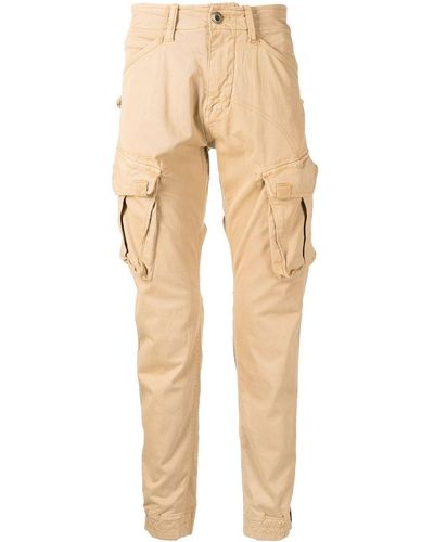 Alpha Industries Cargo-pocket Straight Leg Trousers - Brown