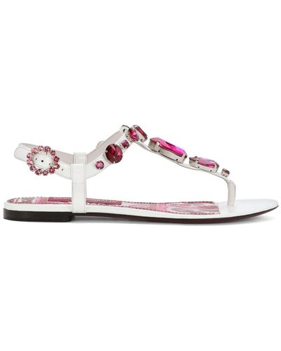 Dolce & Gabbana Sandalen mit Print - Pink