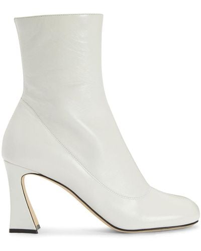 Giuseppe Zanotti Alethaa 85mm Leather Ankle Boots - White