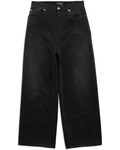 Balenciaga baggy Wide-leg Jeans - Black