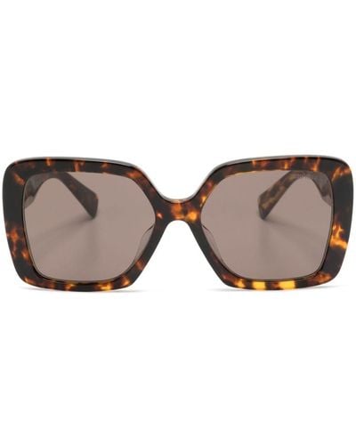 Miu Miu Glimpse Oversize-frame Sunglasses - Brown