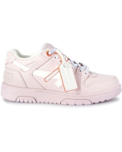 Off-White c/o Virgil Abloh Out Of Office Leren Sneakers - Roze