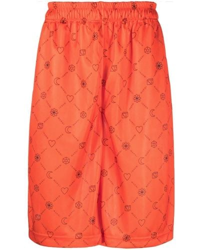 Marni Graphic-print Lightweight Shorts - Orange