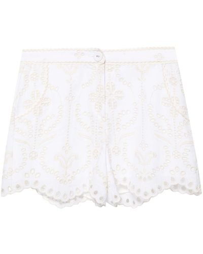 Charo Ruiz Mason Embroidery Shorts - ホワイト