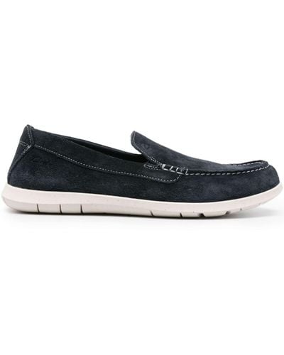Clarks Flexway Step Suede Loafers - Blue