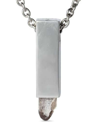 Parts Of 4 Talisman Cuboid Topaz Necklace - Gray