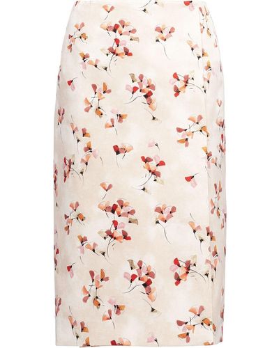 Prada Floral-print Knee-length Skirt - Pink