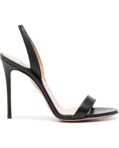 Aquazzura So Nude 85mm Sandals - Metallic