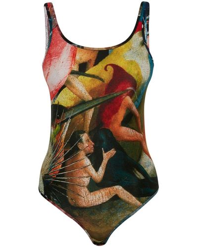 Alexander McQueen Body à imprimé Hieronymus Bosch - Multicolore