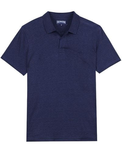 Vilebrequin Embroidered-logo Polo Shirt - Blue