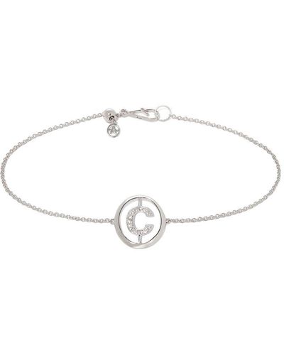 Annoushka Bracelet en or blanc 18ct à initiale C ornée de diamants - Métallisé