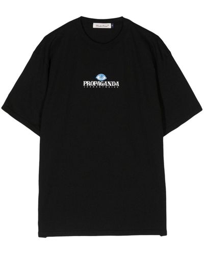 Undercover Text-print Cotton T-shirt - Black