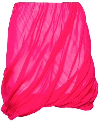 Helmut Lang Gesmockte Mini-rok - Roze