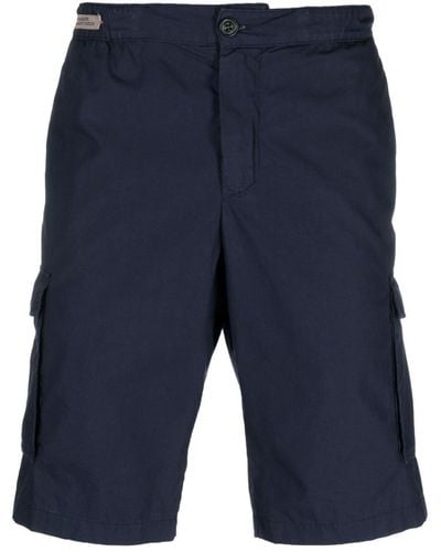Paul & Shark Short en coton à poches cargo - Bleu
