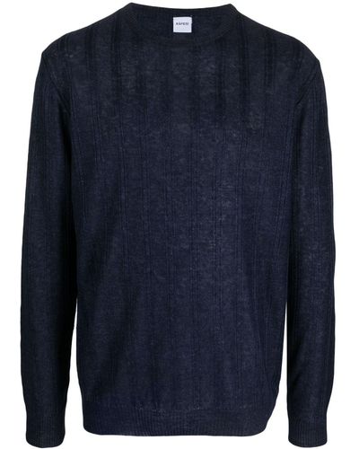 Aspesi Sweater Met Ronde Hals - Blauw